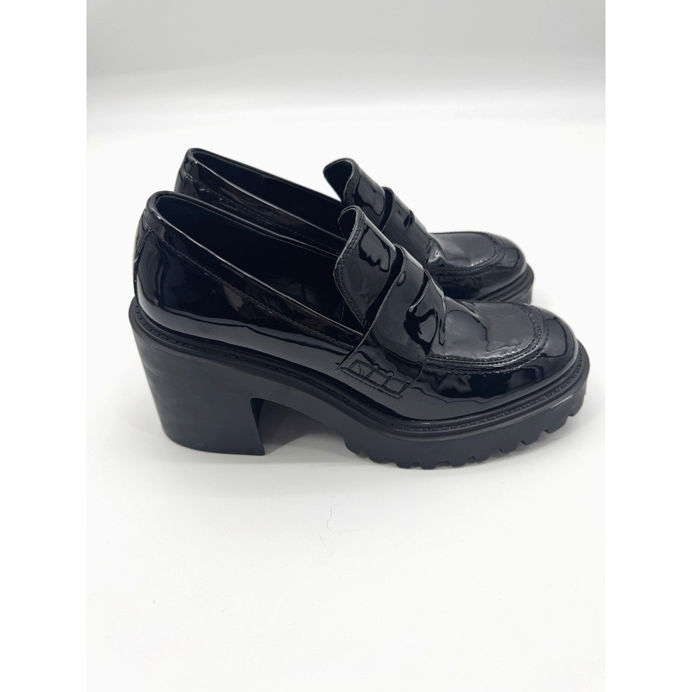 Y2K Whimsigoth Jonnie Platform Loafers Shoe 10 Patent Leather Chunky Academia